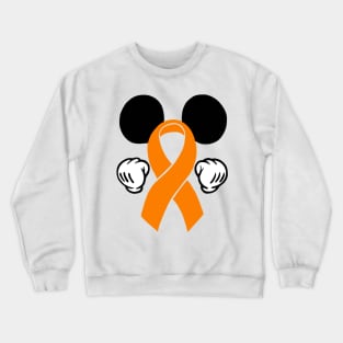 Mouse Ears Awareness Ribbon (Orange) Crewneck Sweatshirt